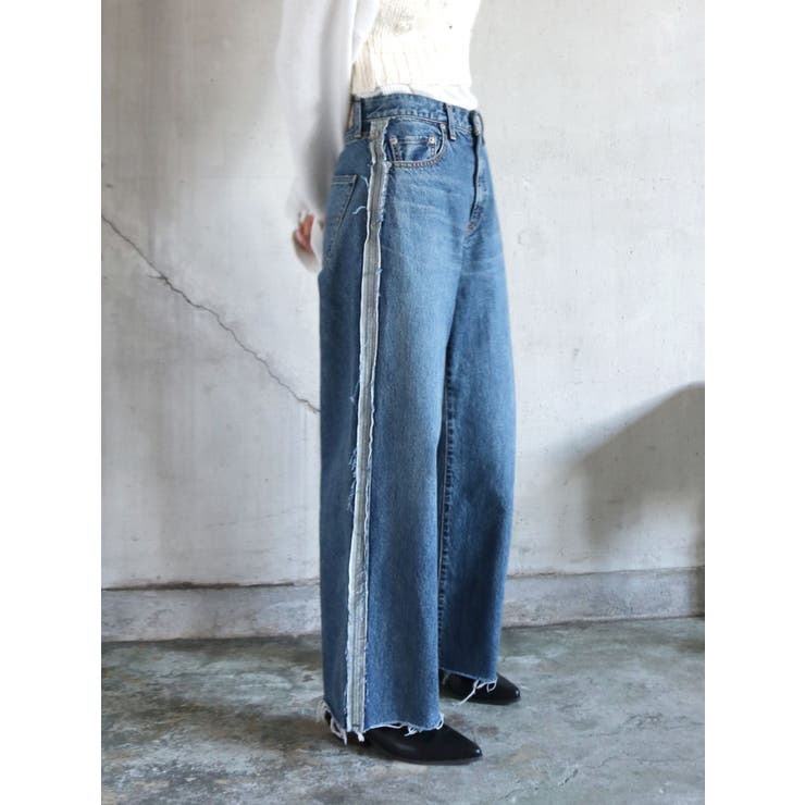 Amazon | [アングリッド] デニムパンツ 【Ca】カットオフミドル