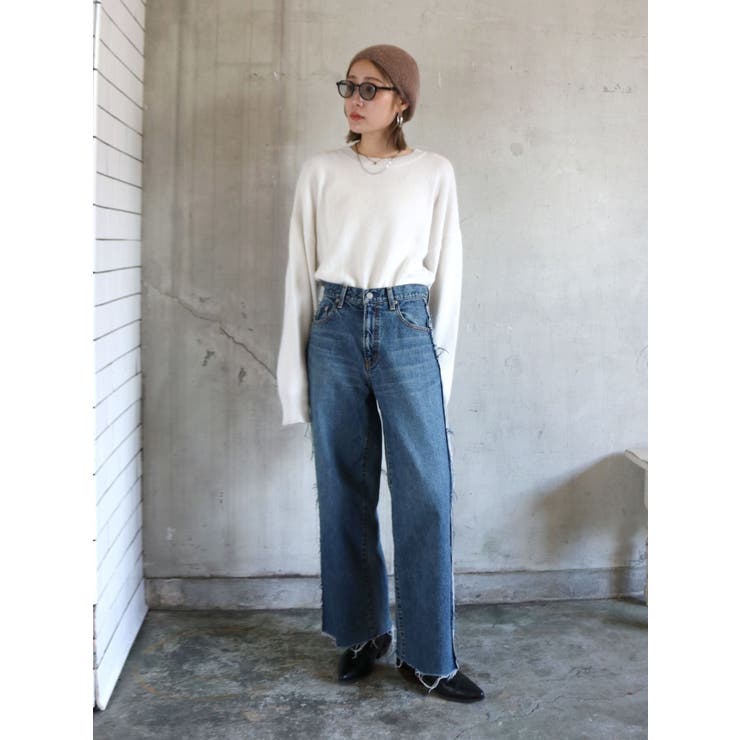 サイドカットオフストレートデニム[品番：MKSW0060538]｜Ungrid