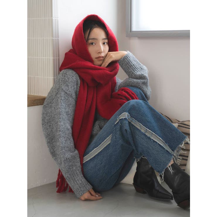 ブルー | サイドカットオフストレートデニム | Ungrid