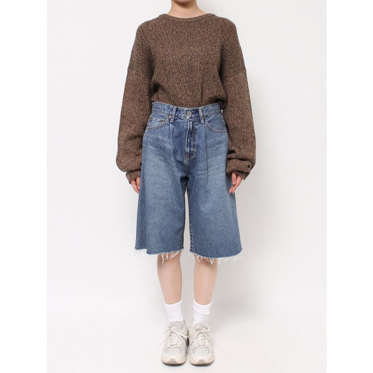 タックデザインハーフデニム[品番：MKSW0059971]｜Ungrid（アン