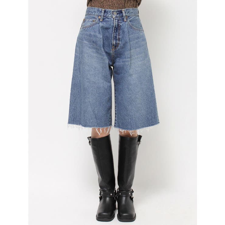 タックデザインハーフデニム[品番：MKSW0059971]｜Ungrid（アン