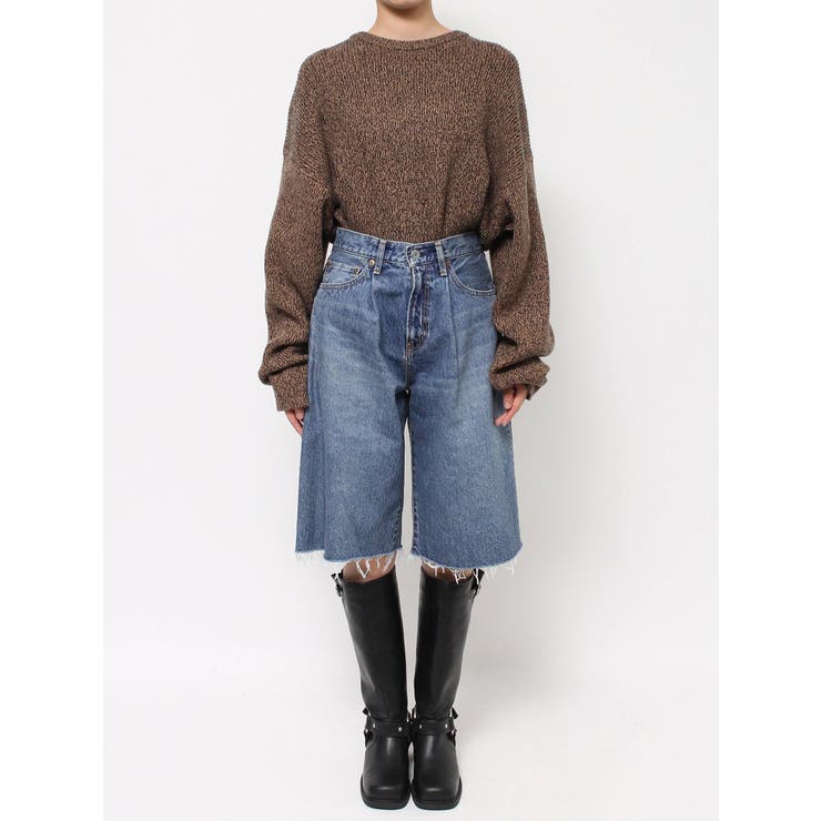 タックデザインハーフデニム[品番：MKSW0059971]｜Ungrid（アン