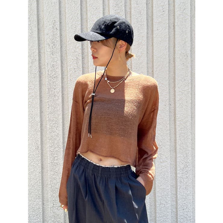 ブラウン | モヘヤ混シアーニット | Ungrid