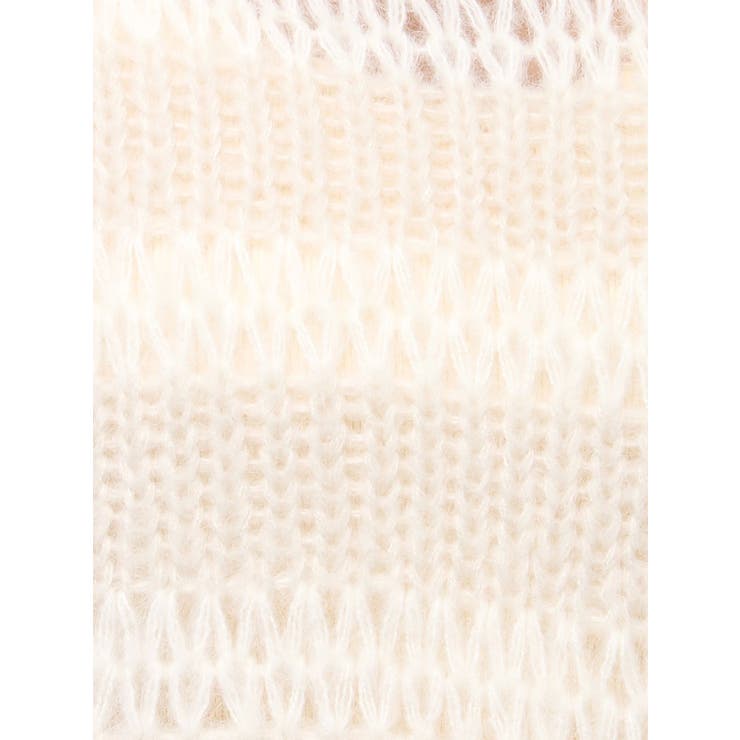 透かし編みボーダーショートニット | Ungrid | 詳細画像28 