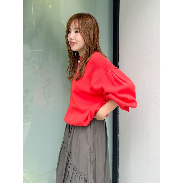 【WEB限定】スリーブタックスウェットライクルーズニット | Ungrid | 詳細画像30 