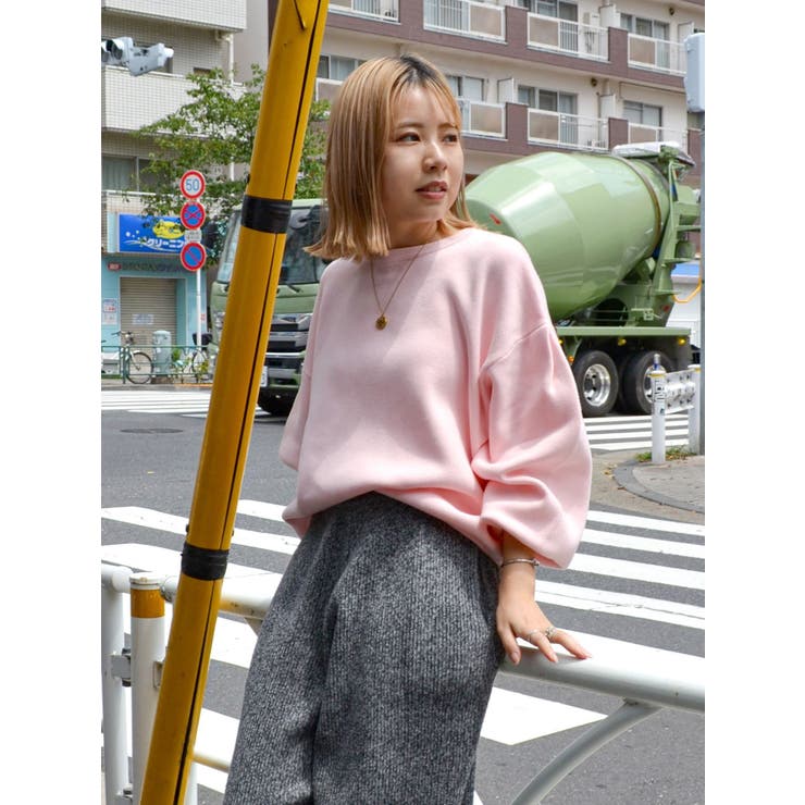 【WEB限定】スリーブタックスウェットライクルーズニット | Ungrid | 詳細画像37 