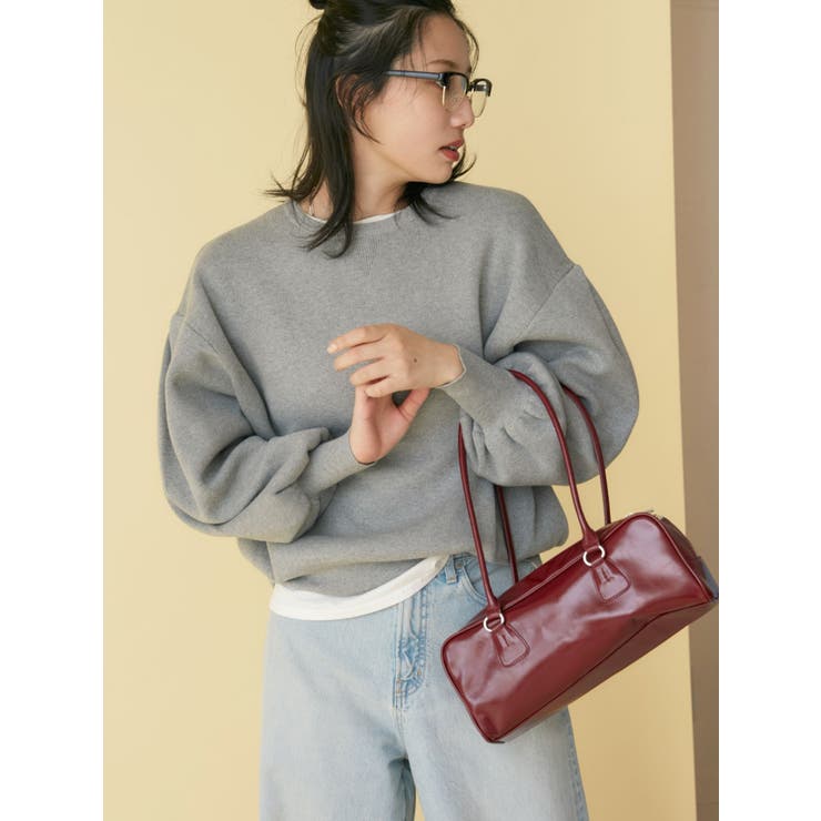 【WEB限定】スリーブタックスウェットライクルーズニット | Ungrid | 詳細画像4 