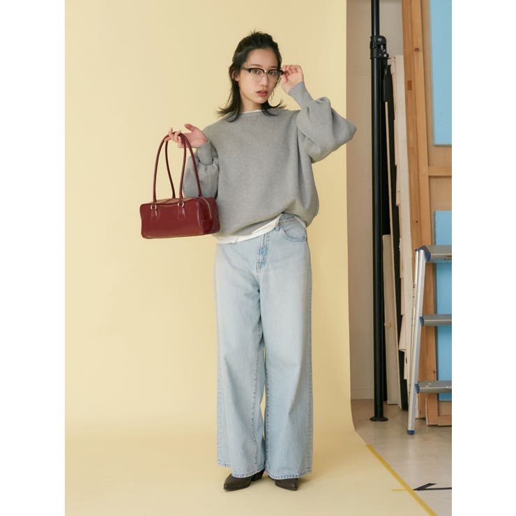 【WEB限定】スリーブタックスウェットライクルーズニット | Ungrid | 詳細画像8 