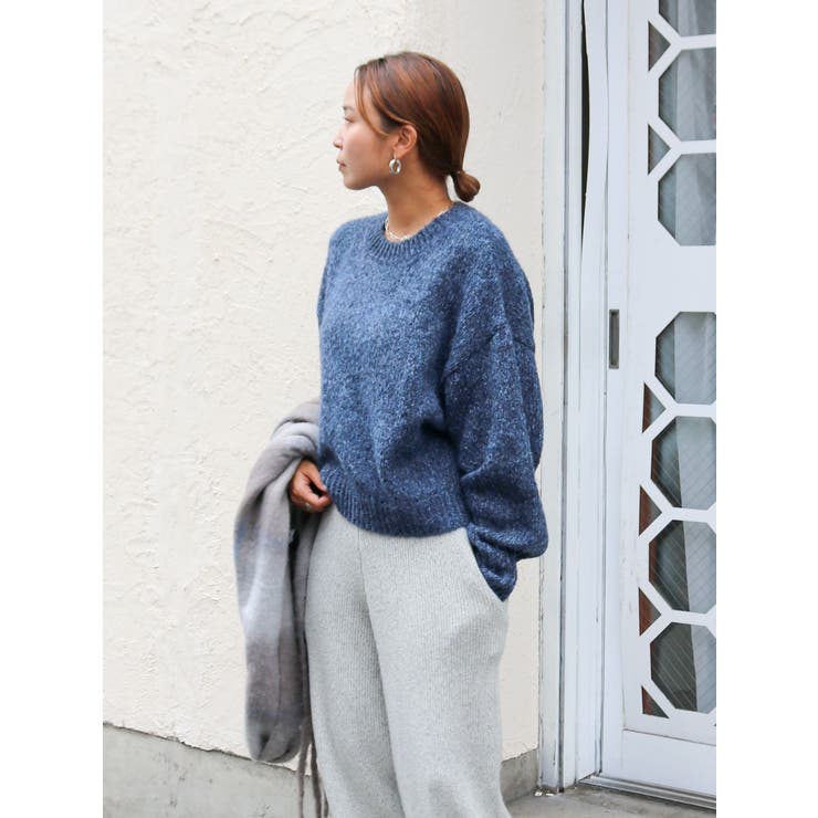 カラーモヘヤ混ルーズニット[品番：MKSW0060853]｜Ungrid（アン