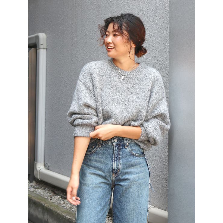 カラーモヘヤ混ルーズニット[品番：MKSW0060853]｜Ungrid（アン