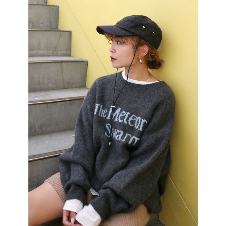 WEB限定】ロゴルーズニット[品番：MKSW0059374]｜Ungrid（アン