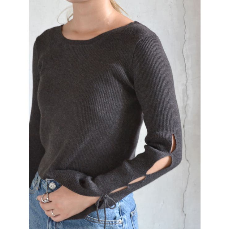 【WEB限定】スリーブデザインリボンニット | Ungrid | 詳細画像13 