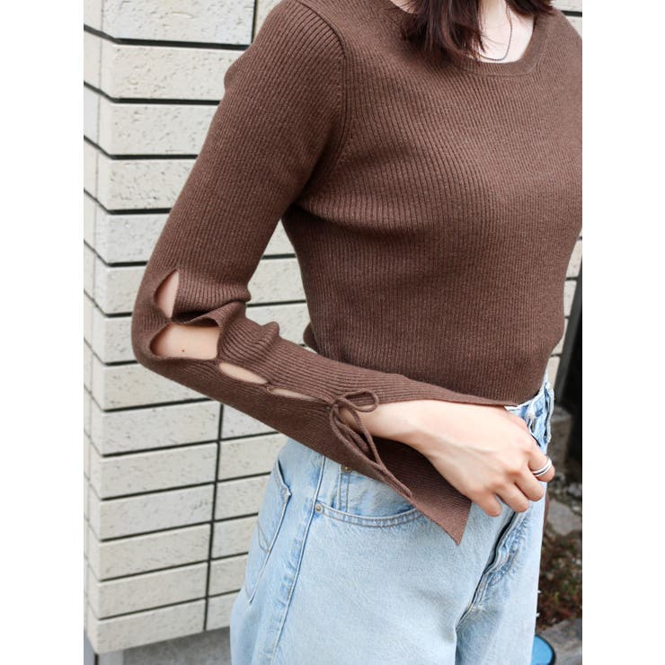 【WEB限定】スリーブデザインリボンニット | Ungrid | 詳細画像20 