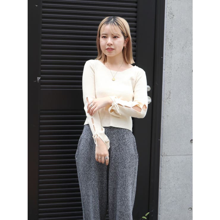 【WEB限定】スリーブデザインリボンニット | Ungrid | 詳細画像21 