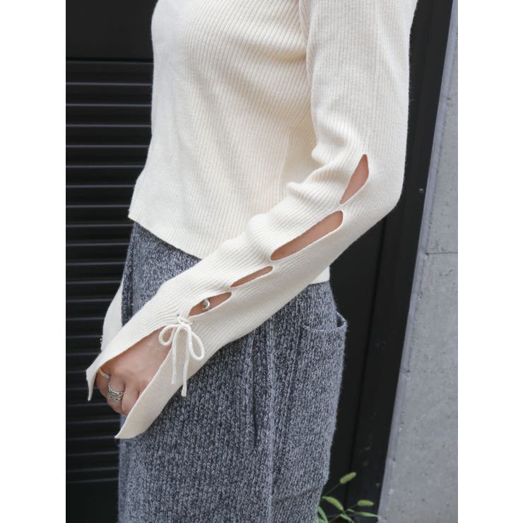 【WEB限定】スリーブデザインリボンニット | Ungrid | 詳細画像23 