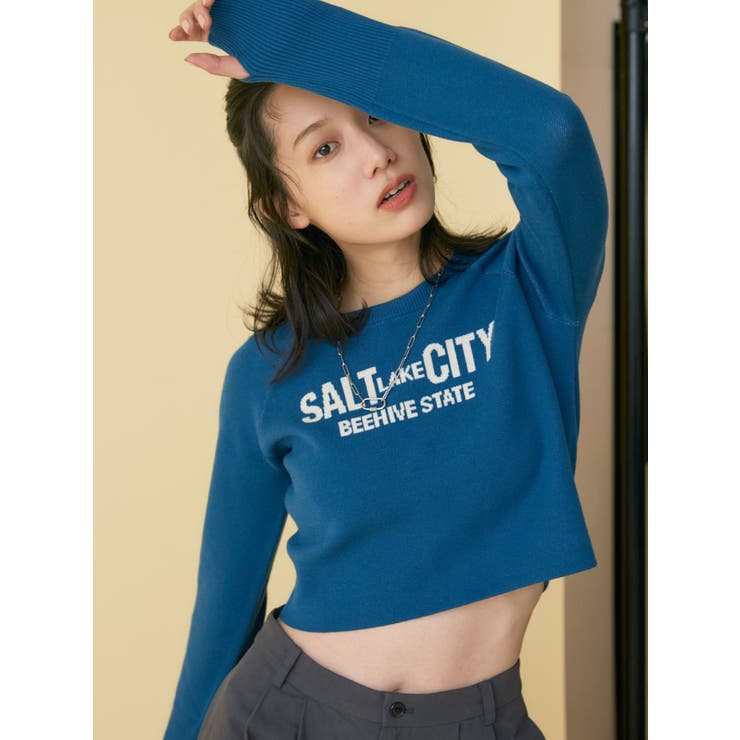 【WEB限定】ラグランロゴショートニット | Ungrid | 詳細画像15 