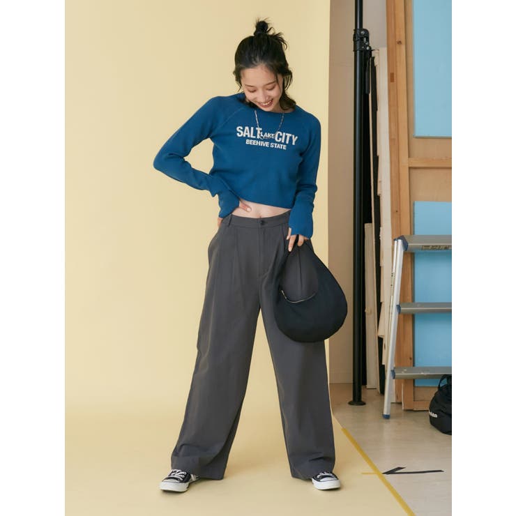 【WEB限定】ラグランロゴショートニット | Ungrid | 詳細画像17 