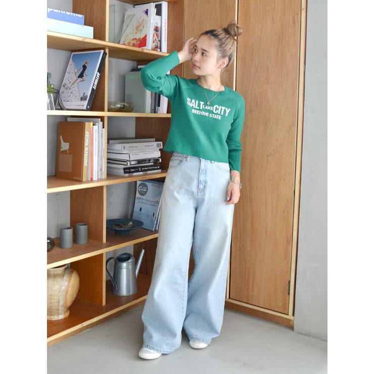 【WEB限定】ラグランロゴショートニット | Ungrid | 詳細画像25 