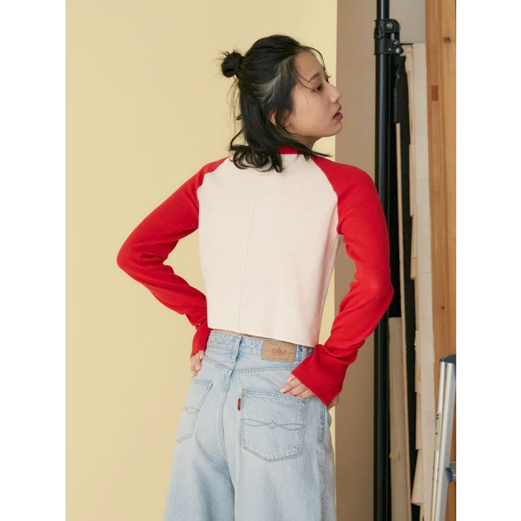 【WEB限定】ラグランロゴショートニット | Ungrid | 詳細画像5 