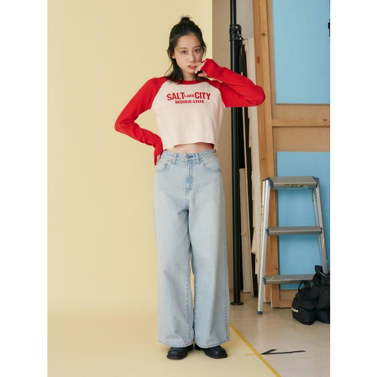 【WEB限定】ラグランロゴショートニット | Ungrid | 詳細画像7 