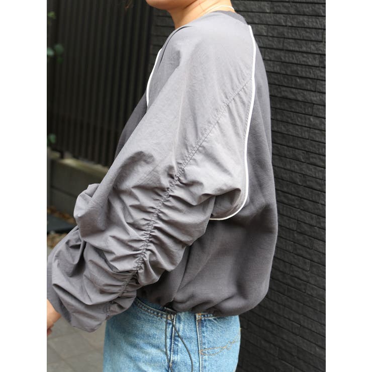 スリーブギャザードッキングスウェット | Ungrid | 詳細画像12 