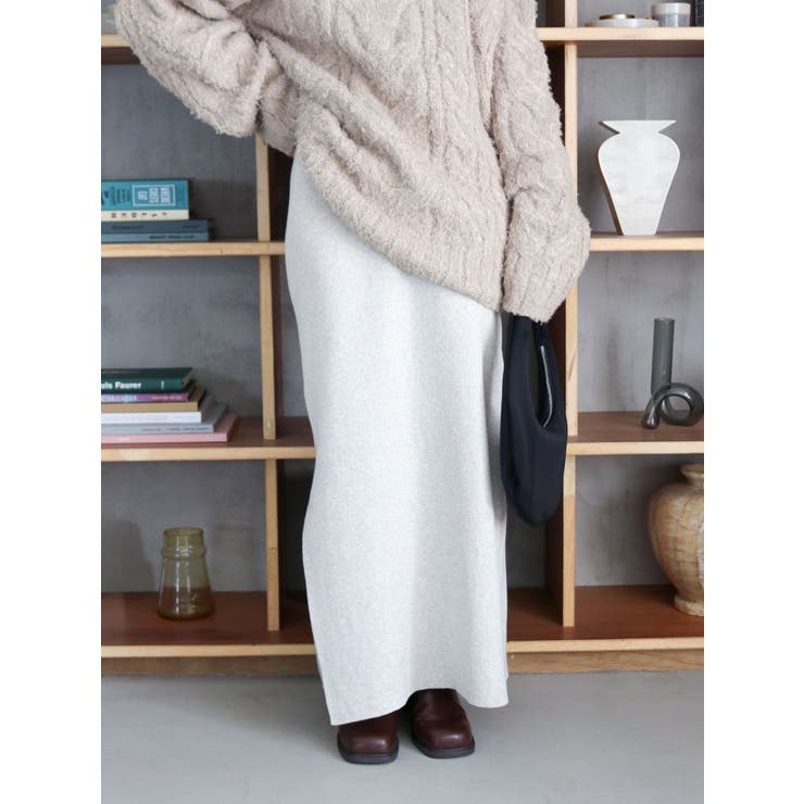 サイドスリットリブニットスカート | Ungrid | 詳細画像15 