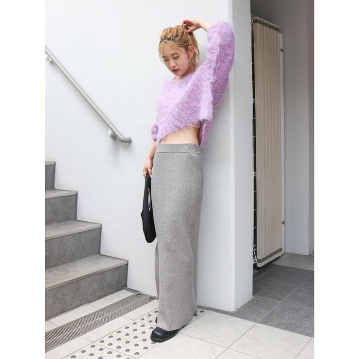 サイドスリットリブニットスカート | Ungrid | 詳細画像24 