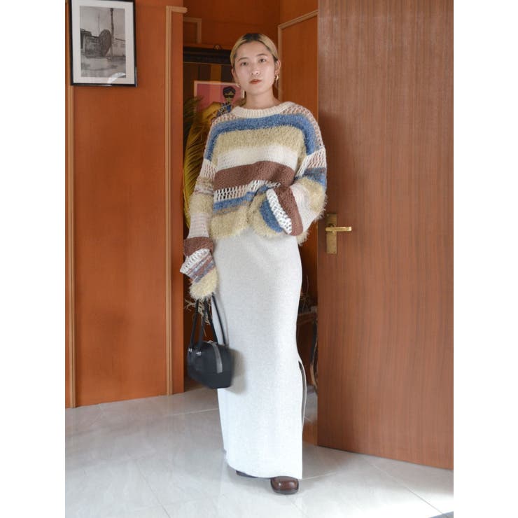 サイドスリットリブニットスカート | Ungrid | 詳細画像26 