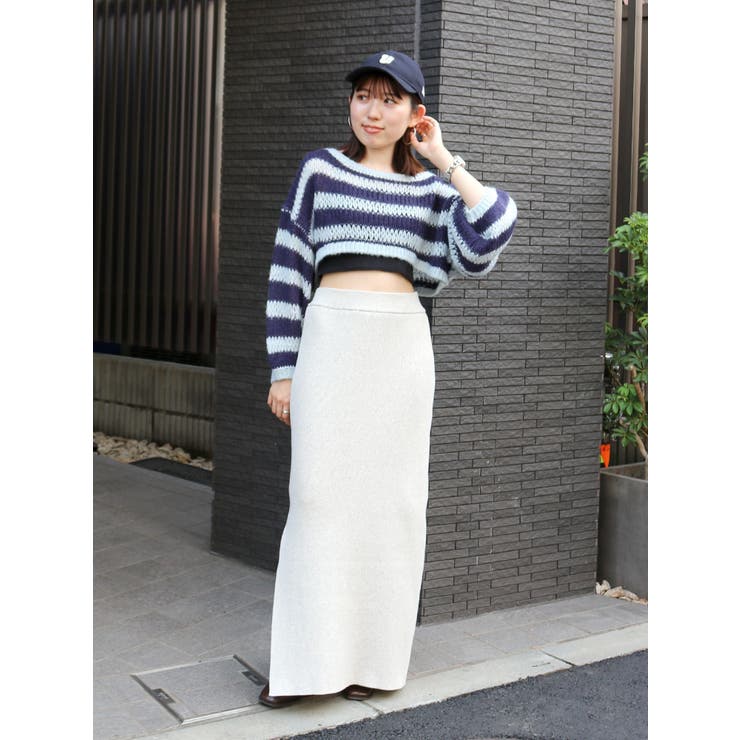 サイドスリットリブニットスカート | Ungrid | 詳細画像28 