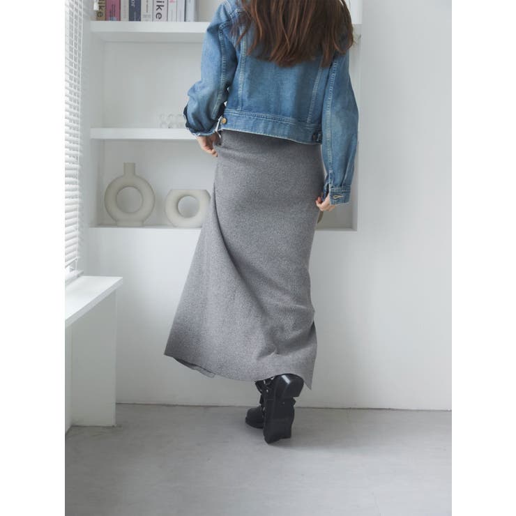サイドスリットリブニットスカート | Ungrid | 詳細画像5 