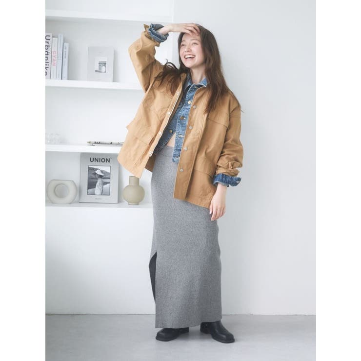 サイドスリットリブニットスカート | Ungrid | 詳細画像7 