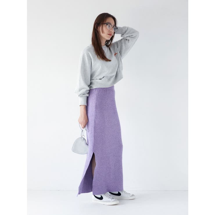 サイドスリットリブニットスカート | Ungrid | 詳細画像9 