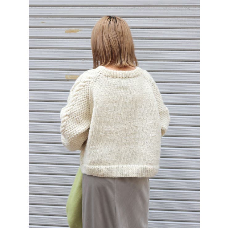 パッチワークケーブルルーズニット | Ungrid | 詳細画像17 