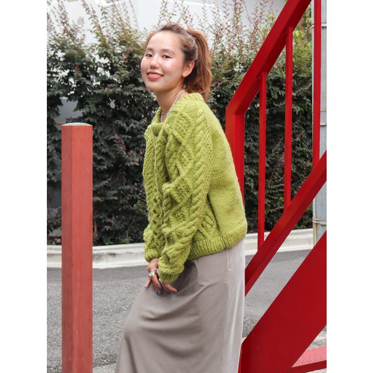 パッチワークケーブルルーズニット | Ungrid | 詳細画像22 