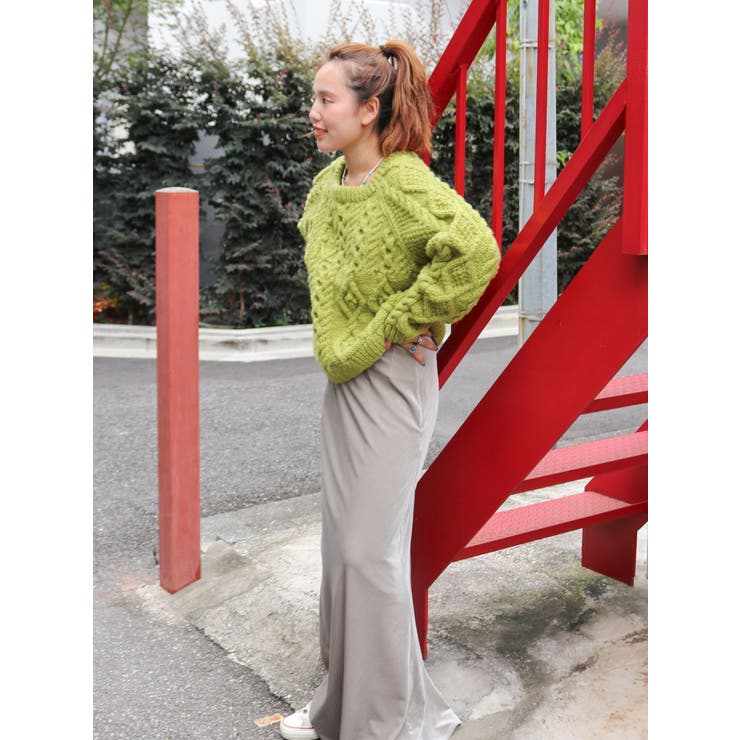 パッチワークケーブルルーズニット | Ungrid | 詳細画像23 