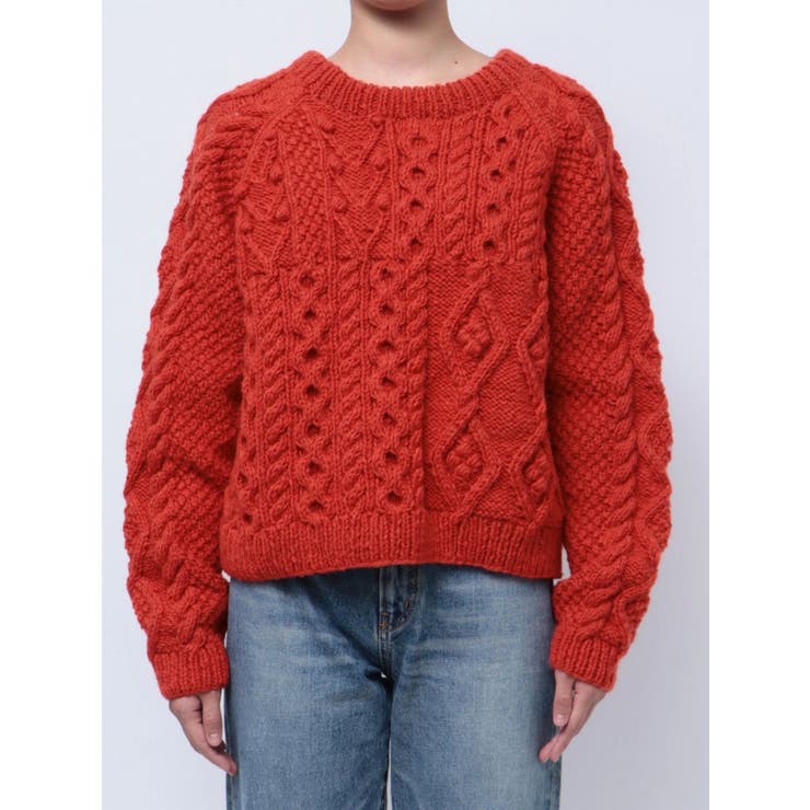 パッチワークケーブルルーズニット | Ungrid | 詳細画像24 