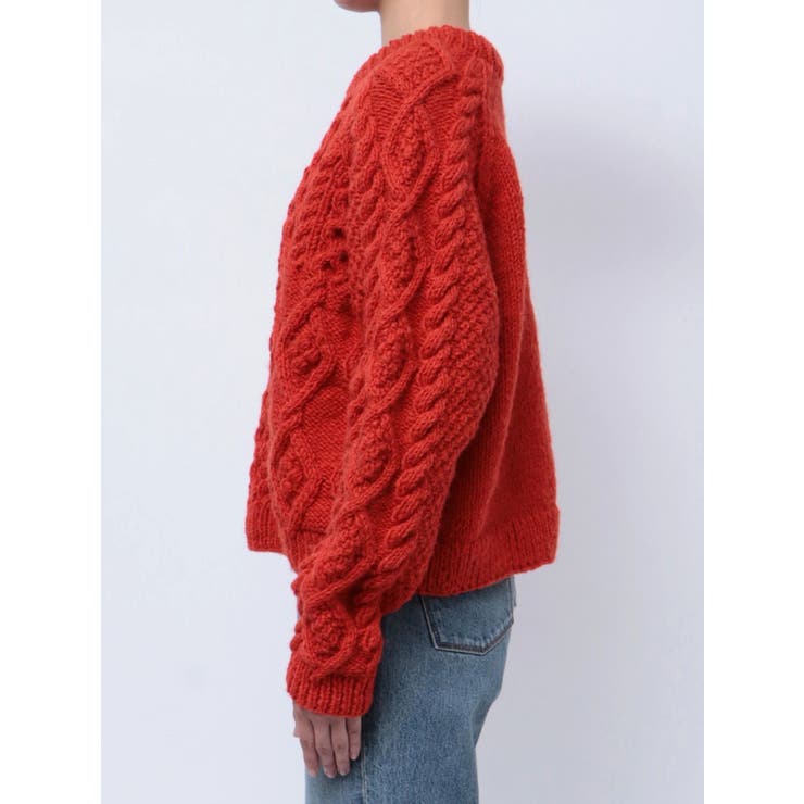 パッチワークケーブルルーズニット | Ungrid | 詳細画像25 