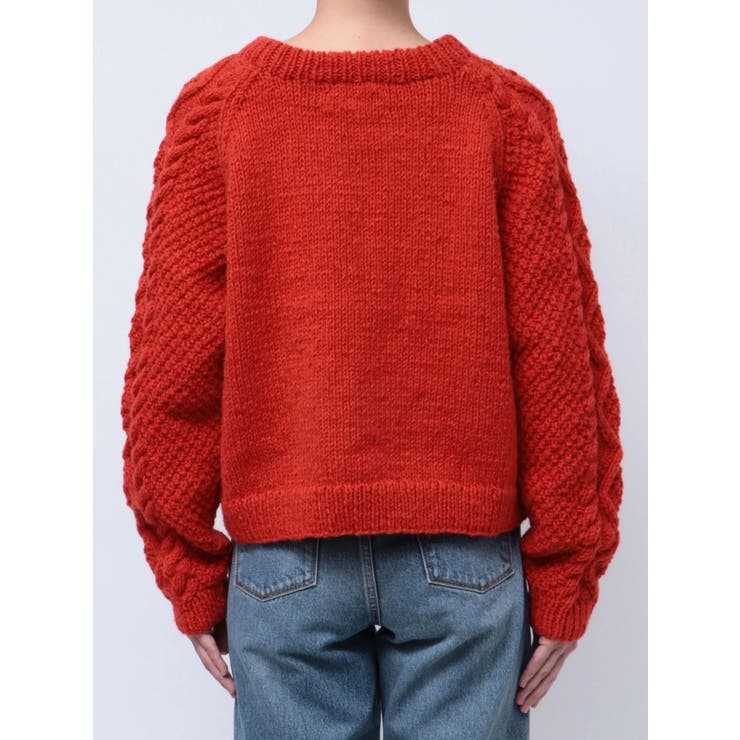 パッチワークケーブルルーズニット | Ungrid | 詳細画像26 