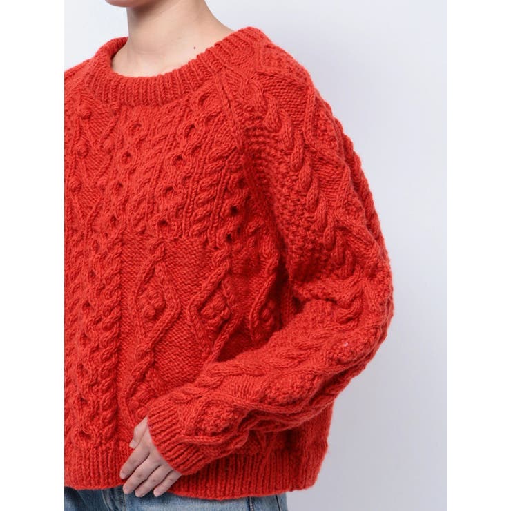 パッチワークケーブルルーズニット | Ungrid | 詳細画像28 