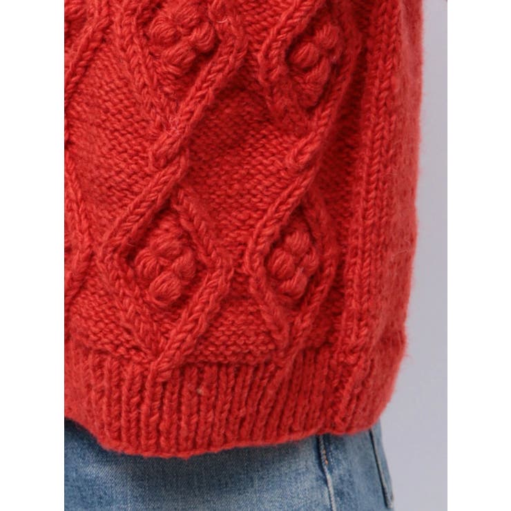 パッチワークケーブルルーズニット | Ungrid | 詳細画像29 