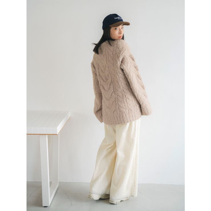 LOOP YARN SHAGGY KNIT CAP 2024 ブラック LOOP YARN SHAGGY KNIT CAP 2024 ブラック 猫耳キャスケット