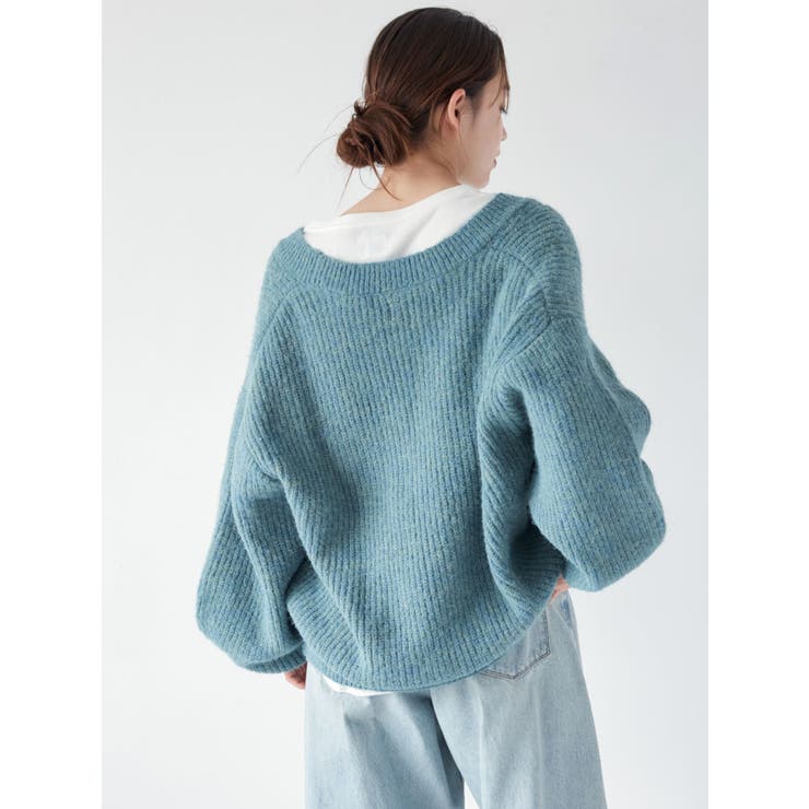 深Vネックルーズニット[品番：MKSW0060856]｜Ungrid（アン