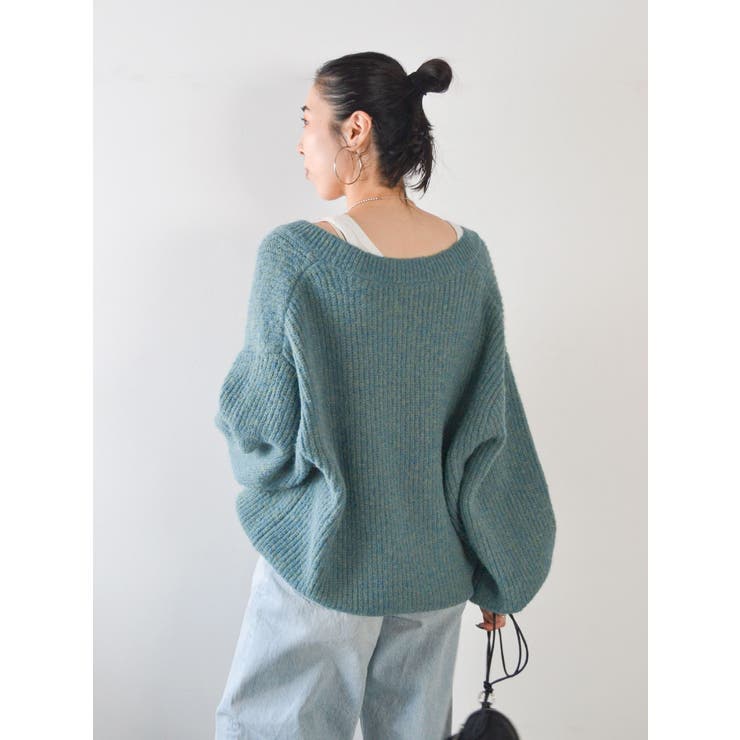 深Vネックルーズニット[品番：MKSW0060856]｜Ungrid（アングリット