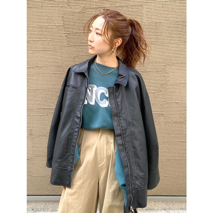 ヴィンテージフェイクレザーブルゾン[品番：MKSW0061470]｜Ungrid