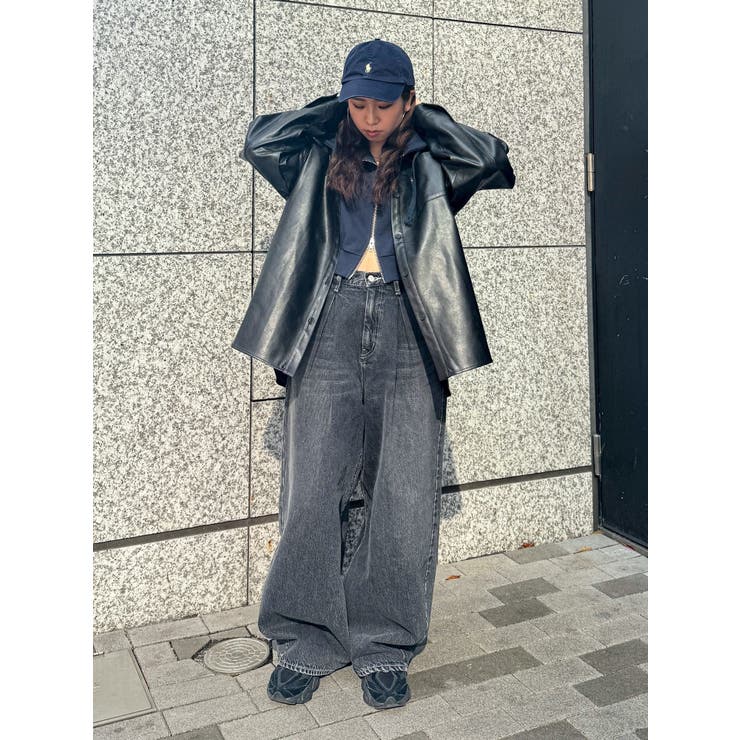 スリーブデザインフェイクレザーシャツ | Ungrid | 詳細画像30 