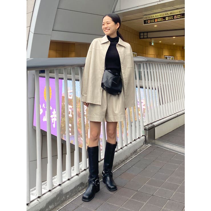 スリーブデザインフェイクレザーシャツ | Ungrid | 詳細画像41 