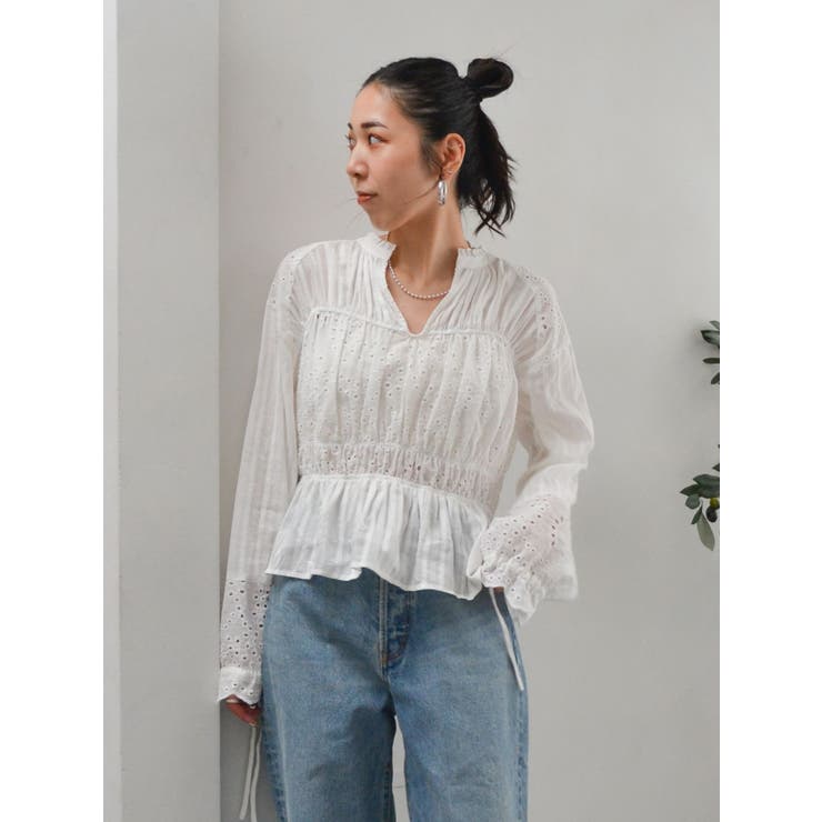 カットワークレースコンビブラウス | Ungrid | 詳細画像11 