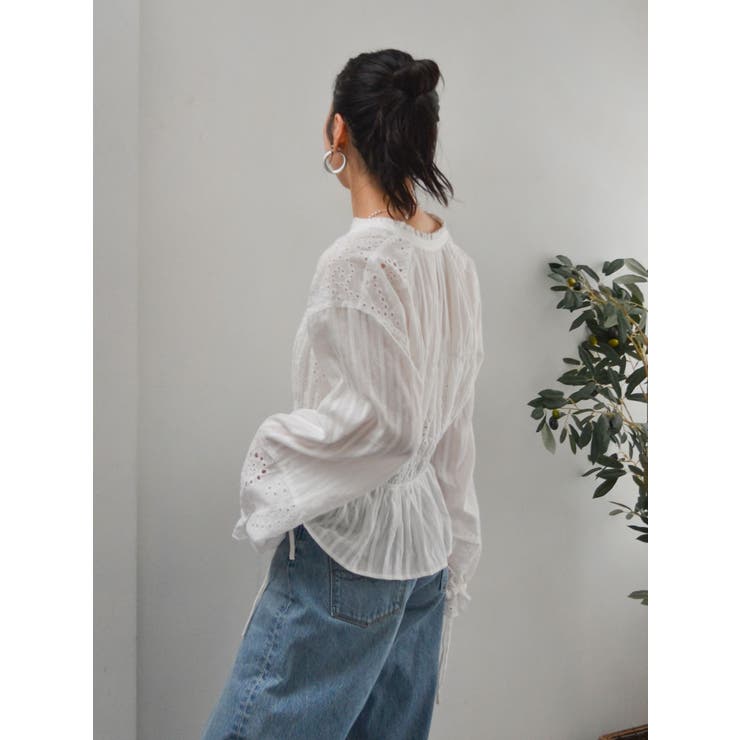 カットワークレースコンビブラウス | Ungrid | 詳細画像12 