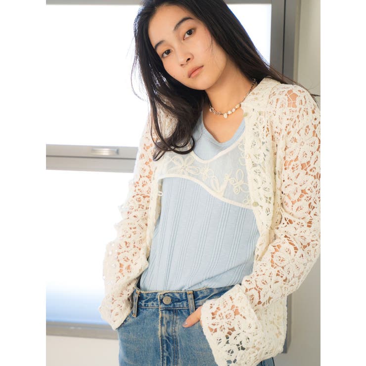 シアーエンブロイダリービスチェ | Ungrid | 詳細画像2 