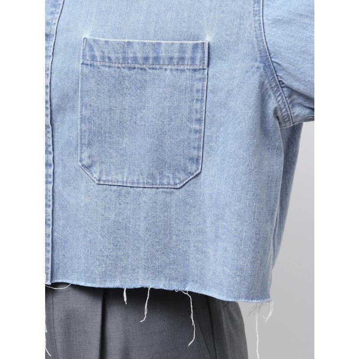 カットオフショートデニムシャツ[品番：MKSW0061467]｜Ungrid（アン
